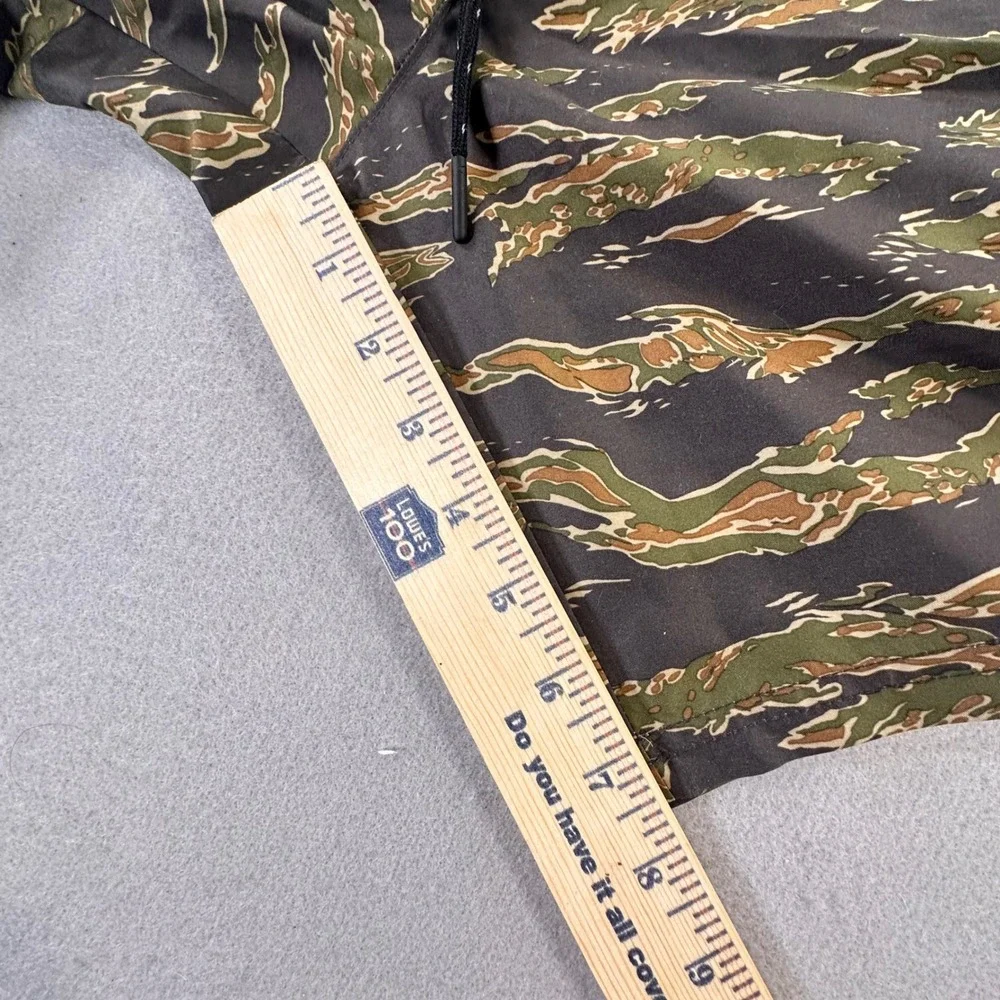 American Eagle Mens Tiger Stripe Camo Board Shorts Green Brown Swim Trunks Small